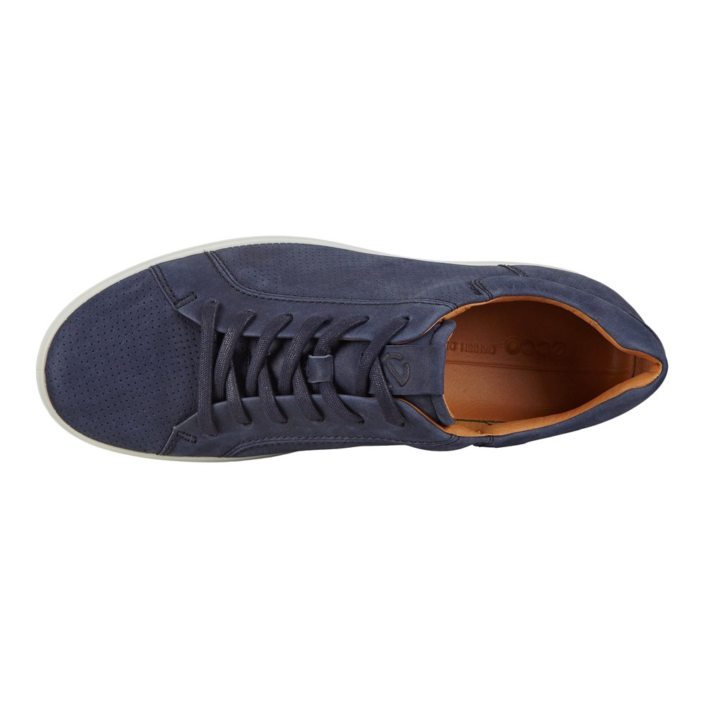 Tenis Hombre - ECCO Soft 7 Lace-Up - Azul Marino - NLA859043